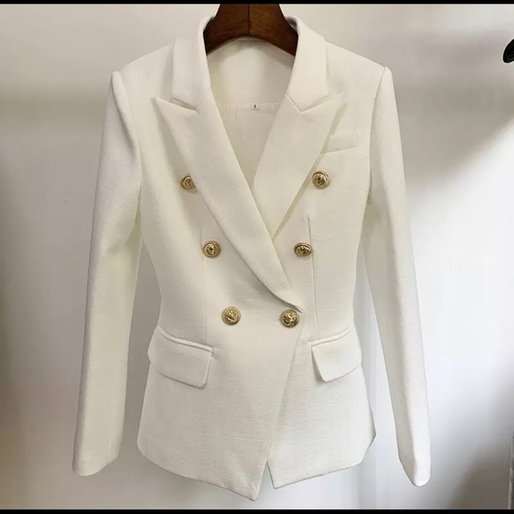COPY - White double breasted Blazer - Picture 2 of 7